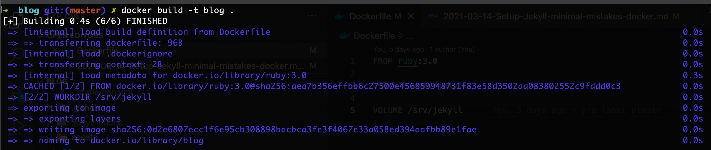 docker build